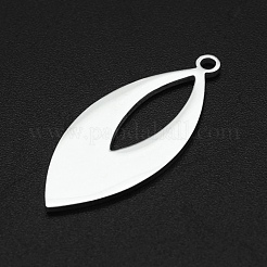 Подвески из нержавеющей стали 201 с открытой задней частью и безелем&nbsp;STAS-R111-LA071-15