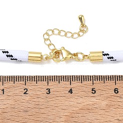 Fabrication de colliers en cordon rond enroulé autour d'une âme en polyester&nbsp;KK-CBACFA2-03G