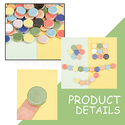 120 cabochon en porcelaine de forme ronde et plate&nbsp;PORC-PH0001-27