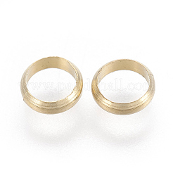 真鍮製フレームコネクター  リング  メッキなし  6x1.5mm  穴：5mm&nbsp;KK-F769-28C-6mm