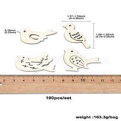 Morceaux de bois d'oiseau&nbsp;WOOD-CJC0006-021B