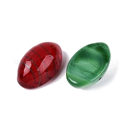 24 Stück handgefertigte ovale Glasmalerei-Dekorationen in verschiedenen Stilen&nbsp;LAMP-N034-30