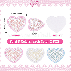 6 шт. 3 цвета полиэстер компьютеризированная вышивка ткань утюг на / пришить патчи&nbsp;DIY-PH0032-47