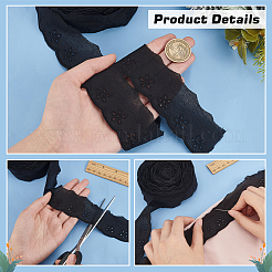 Кружевная отделка из полого цветка из полиэстера OCOR-WH0085-39B