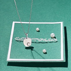 Collane con pendente in argento sterling placcato rodio&nbsp;JN642B