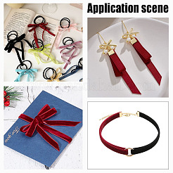 3 рулон двухцветной односторонней бархатной ленты SRIB-AR0001-09