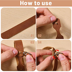 8 шт. 2 стиля латунные 360 градуса поворотные шаровые стойки D-образные заклепки с винтовой заклепкой&nbsp;KK-CA0003-68