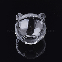 Perline globo di vetro soffiato gattino fatto a mano&nbsp;X-GLAA-Q077-01