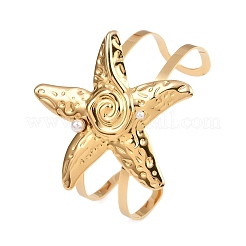 Браслеты-манжеты из нержавеющей стали 304 для женщин&nbsp;BJEW-A049-04E-G