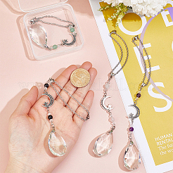 Подвеска для автомобиля в виде капли стекла&nbsp;HJEW-WH00083