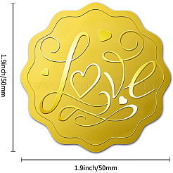 Самоклеящиеся наклейки с тиснением золотой фольгой DIY-WH0211-181