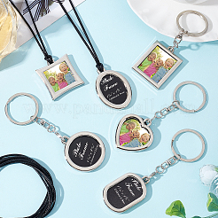 6шт мини-брелок для фоторамки из сплава&nbsp;KEYC-CA0001-09