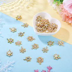 36 stücke 6 arten legierung micro pave klar zirkonia schneeflocke anhänger&nbsp;FIND-TA0009-86