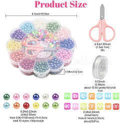 1450шт 13 стиля имитация жемчуга акриловые бусины&nbsp;MACR-YW0004-56