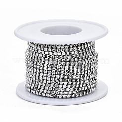 Гальванические латунные цепочки со стразами и стразами CHC-T006-SS6.5-01S