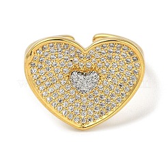 Кольца-манжеты для пальцев из латуни с микропаве из кубического циркония для женщин RJEW-C114-17G