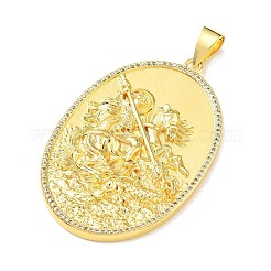 Pendentifs religieux en laiton micro-pavé de zircon cubique transparent de grande taille&nbsp;KK-A303-10B-G