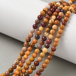 ラウンド天然のムーアカイト天然石ビーズ連売り  4mm  穴：1mm  約90個/連  14.9インチ&nbsp;G-J333-06-4mm