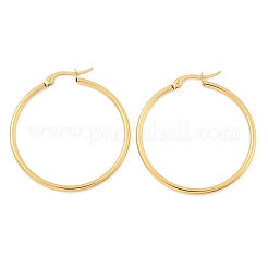 Серьги-кольца из нержавеющей стали 304 с ионным покрытием (IP)&nbsp;LS-EJEW-N0016-11G-F