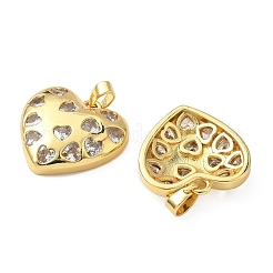 Латунные микропаве прозрачные подвески с фианитом KK-H076-16G