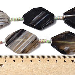 Натуральный полосатый агат / полосатые агатовые бусы G-G196-A02-02