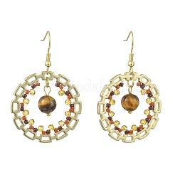 Boucles d'oreilles pendantes en perles de rocaille&nbsp;EJEW-MZ00744-01