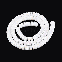 Fili di perline di vetro opaco placcate color ab&nbsp;GLAA-T026-3x6mm-P10