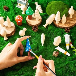 16 шт. 16 стиля необработанных деревянных украшений WOOD-TA0002-77