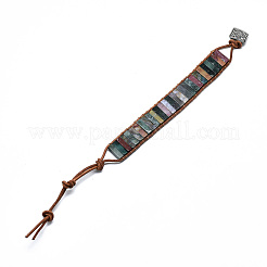 Коровьей кожаные браслеты шнура BJEW-R309-01A-02