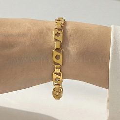 Gliederkettenarmbänder aus 304 Edelstahl für Damen&nbsp;WG149F2-01