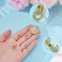 4 шт. 4 стиля латунные с кубическим цирконием подвески KK-AR0001-84