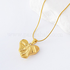 3 шт. ожерелье из нержавеющей стали с текстурированными сердечками и имитацией жемчуга для женщин YT7025