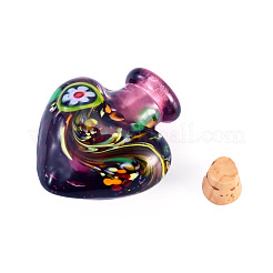 Pendentifs de bouteille de parfum vernissés manuels&nbsp;LAMP-TADJ0001-06A