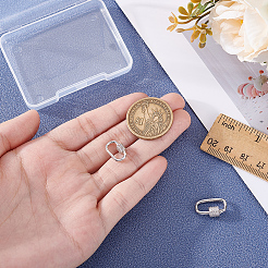 2 шт. 2 цвета 925 серебряных застежки-винты со стразами&nbsp;STER-NB0001-36