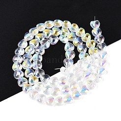 Chapelets de perles en verre transparent électrolytique&nbsp;EGLA-N057-05A-01