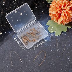 24 шт. 2-х цветная латунная фурнитура для сережек-гвоздиков KK-CN0002-04