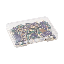 20 Stück 10 Stile Karneval/Mardi Gras Thema Legierung Emaille & Glitter Pulver Anhänger&nbsp;ENAM-FS0002-55