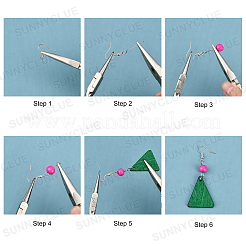 Наборы для изготовления деревянных висячих серег своими руками&nbsp;DIY-SC0016-68