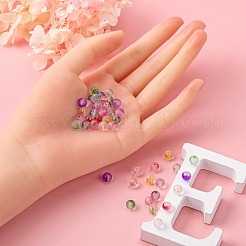 360шт 8 цвета матовые окрашенные распылением стеклянные бусины GLAA-YW0001-40