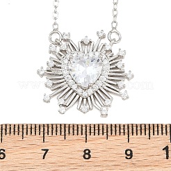 Collares con colgante de corazón de vidrio&nbsp;KK-CBA4547-11P
