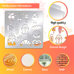 Трафареты для резки нержавеющей стали на тему еды DIY-WH0279-148