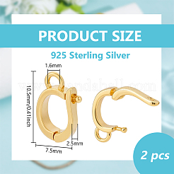 925 Sterling Silber Twister Schließen&nbsp;STER-BC0004-33G