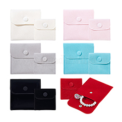 12шт 12 стиля бархатных мешочков для украшений ABAG-PH0001-61