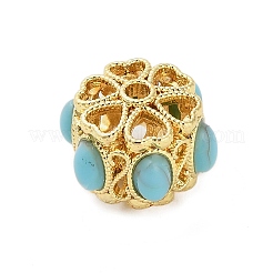 Окрашенные синтетические бирюзовые бусины&nbsp;LS-KK-B158-04G-01