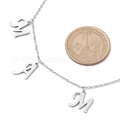 День матери 304 нержавеющая сталь письмо мама кулон ожерелье NJEW-JN04702-02
