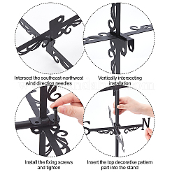 鹿鉄風向インジケーター  屋外の庭の風の測定ツールのための風見鶏  他の色  250x342x18mm&nbsp;AJEW-WH0034-61