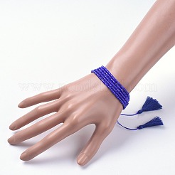 Регулируемые стеклянные бусины плетеные браслеты из бисера&nbsp;BJEW-JB04777