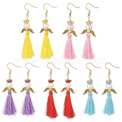 Серьги-подвески из нержавеющей стали 304 «ангел» EJEW-MZ00409