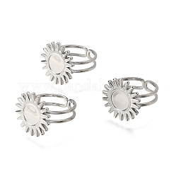 Accessori per anelli con polsino in acciaio inossidabile anti-ossidazione&nbsp;X-PW-WG67428-05