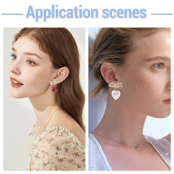 4 пара 2 стилей латунных микропаве прозрачных кубических цирконий серьги-гвоздики фурнитура&nbsp;KK-TA0002-63